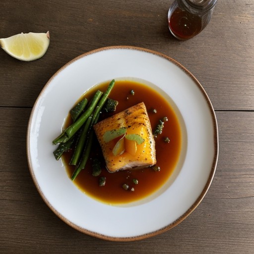 Spice-Rubbed Swordfish With Pineapple-Chipotle Glaze recipe image