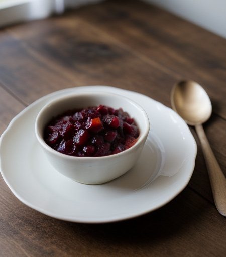 Spiced Apple Cranberry Sauce recipe image