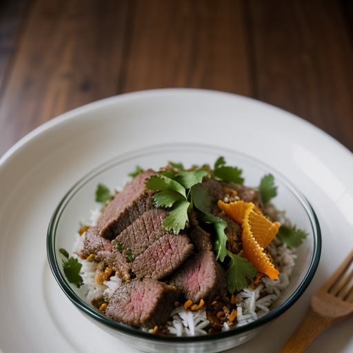 Spiced Beef and Rice Salad recipe image