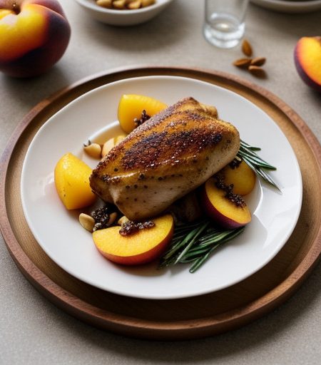 Spiced Chicken With Peaches & Pineapple Sau recipe image
