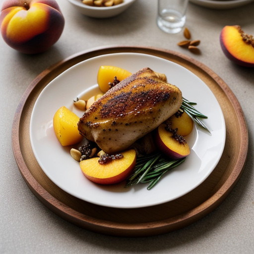 Spiced Chicken With Peaches & Pineapple Sau recipe image