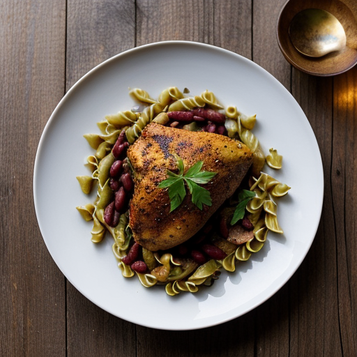 Spiced Chicken and Beans With Rotini recipe image