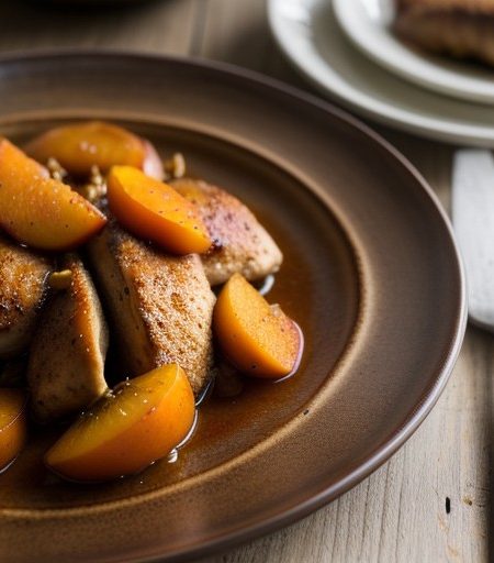 Spiced Chicken and Peaches recipe image