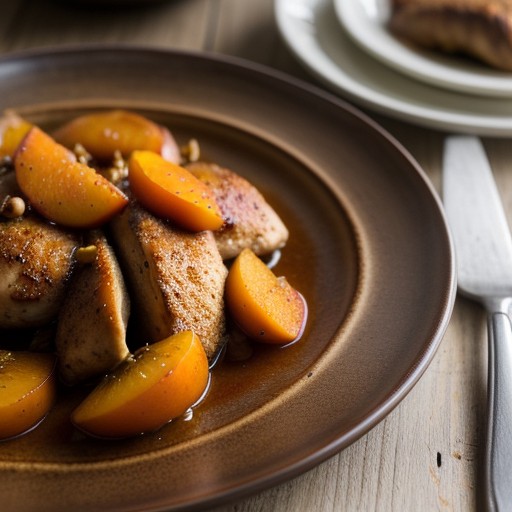 Spiced Chicken and Peaches recipe image