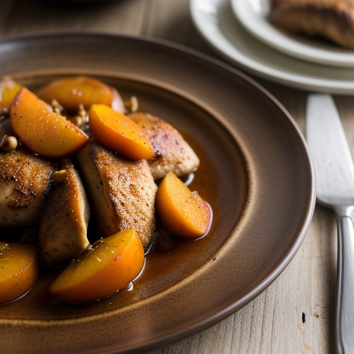 Spiced Chicken and Peaches recipe image