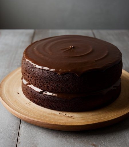 Spiced Chocolate Applesauce Cake recipe image
