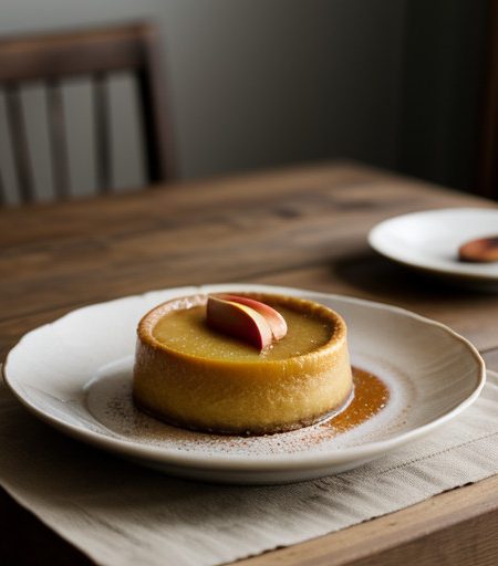 Spiced-Glazed Apple Flan recipe image