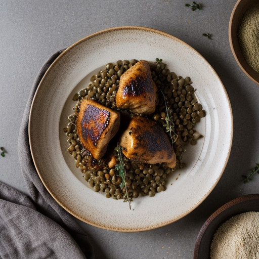 Spiced Orange Chicken With Lentils recipe image