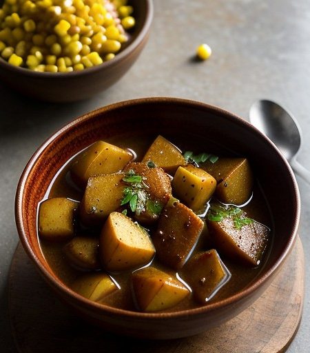 Spiced Potatoes in Tamarind Sauce (Daum Aloo recipe image