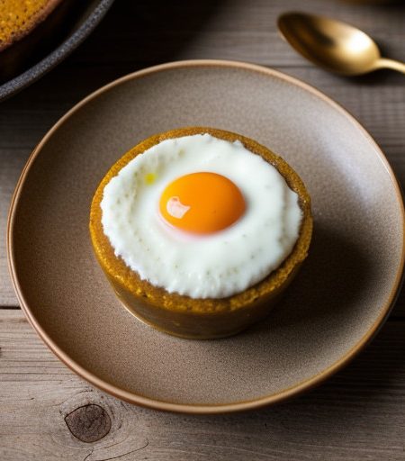 Spiced Pumpkin Pudding With Walnut Cream recipe image