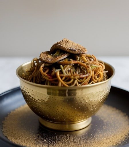 Spiced Quail With Crispy Noodle recipe image