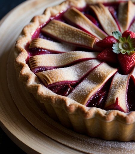 Spiced Rhubarb-Strawberry Pie recipe image