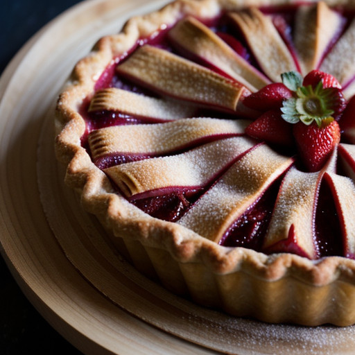 Spiced Rhubarb-Strawberry Pie recipe image