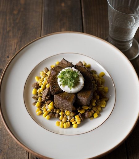 Spiced Texas Antelope With Corn... recipe image