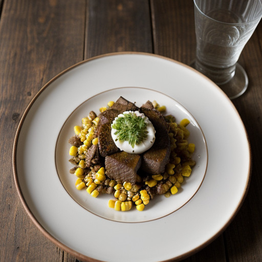 Spiced Texas Antelope With Corn... recipe image