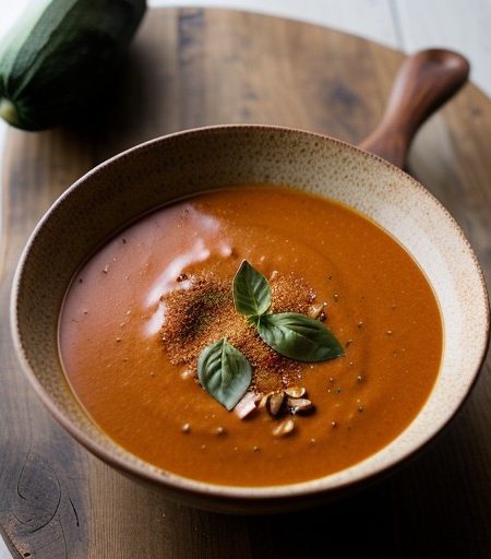 Spiced Tomato & Zucchini Soup recipe image