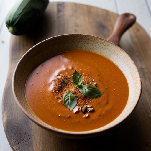 Spiced Tomato & Zucchini Soup recipe image