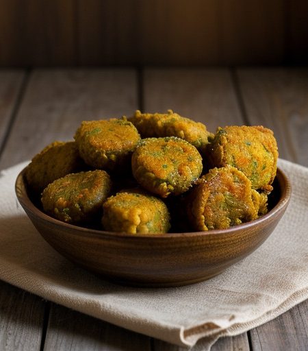Spiced Vegetable Pakoras With Mango Relish recipe image