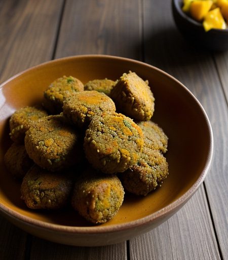 Spiced Vegetable Pakoras With Mango Relish recipe image
