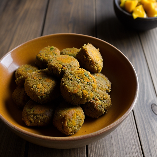 Spiced Vegetable Pakoras With Mango Relish recipe image