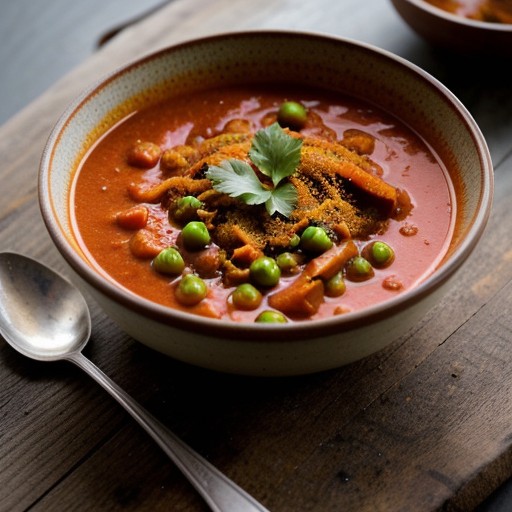 Spiced Zucchini and Peas in Tomato Sauce (Torai Masala recipe image