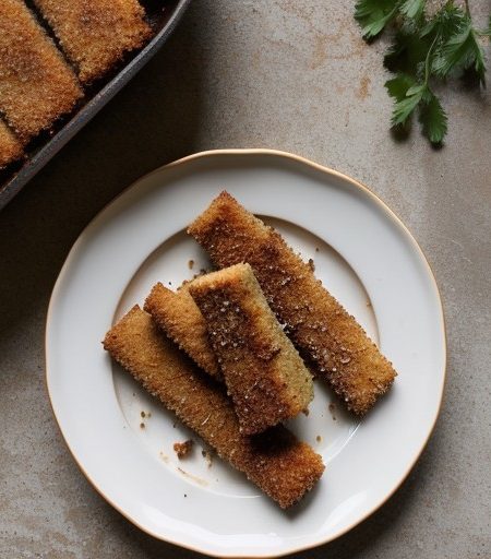 Spicy Almond Fish Sticks recipe image