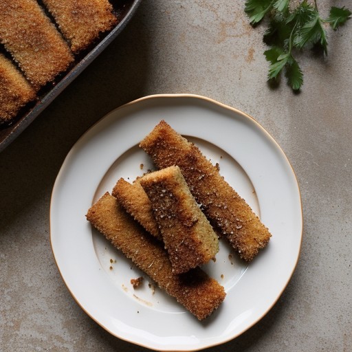 Spicy Almond Fish Sticks recipe image