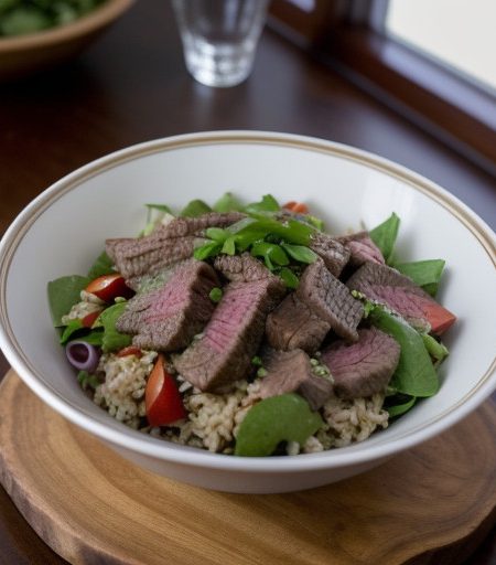 Spicy Beef & Rice Salad recipe image