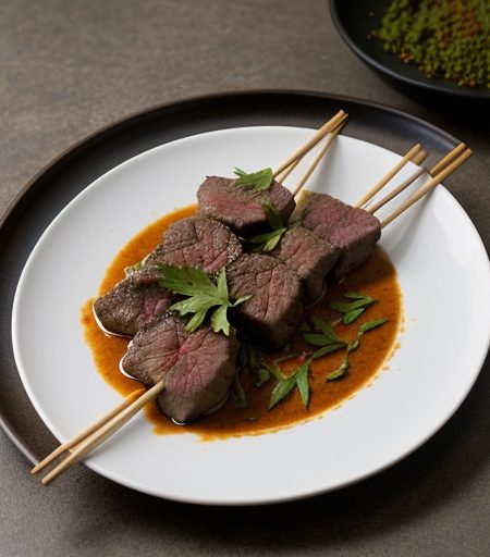 Spicy Beef Satay recipe image