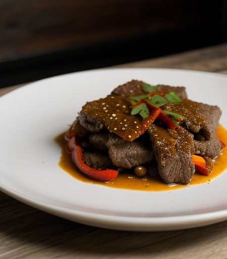 Spicy Beef With Peppers recipe image