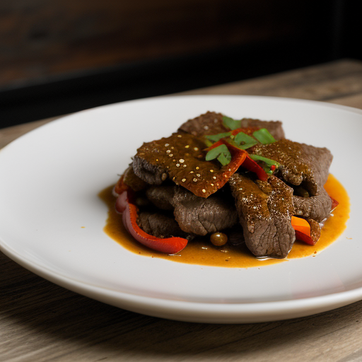 Spicy Beef With Peppers recipe image
