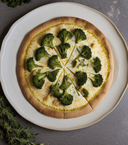 Spicy Broccoli Aioli Pizza recipe image