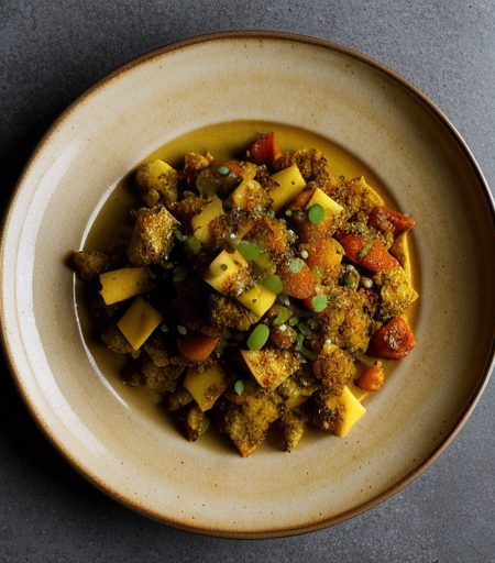 Spicy Cauliflower With Braised Tomatoes recipe image