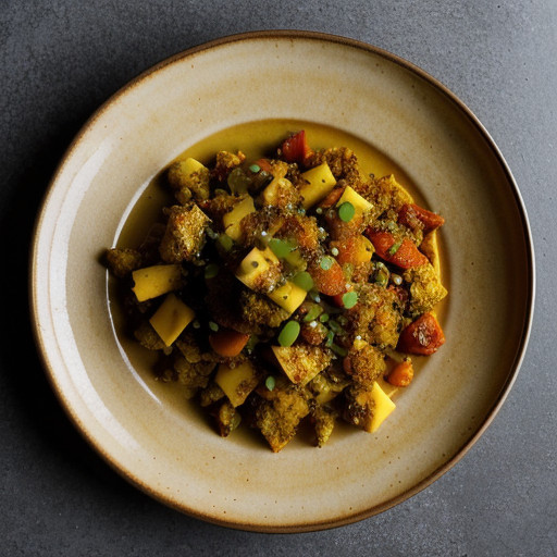 Spicy Cauliflower With Braised Tomatoes recipe image
