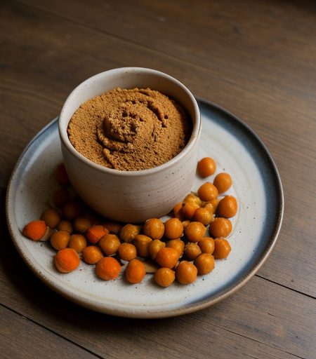Spicy Chick Pea Carrot & Hazelnut Spread. recipe image