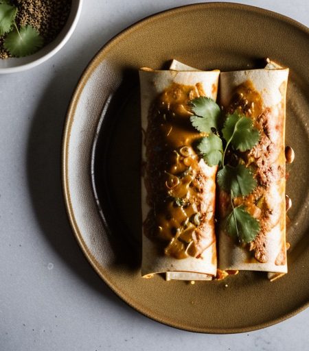 Spicy Chicken & Hazelnut Enchiladas recipe image