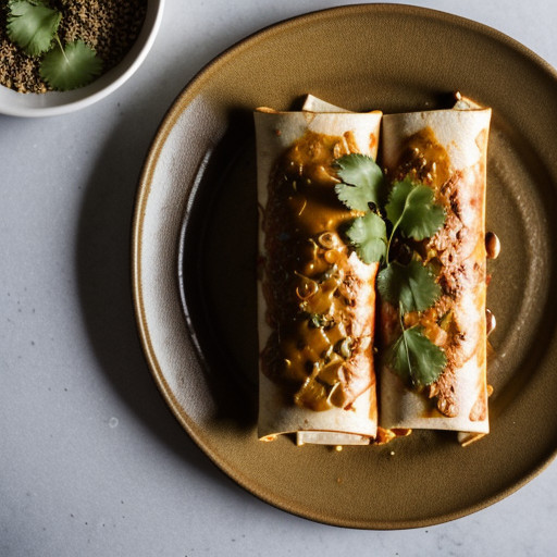 Spicy Chicken & Hazelnut Enchiladas recipe image