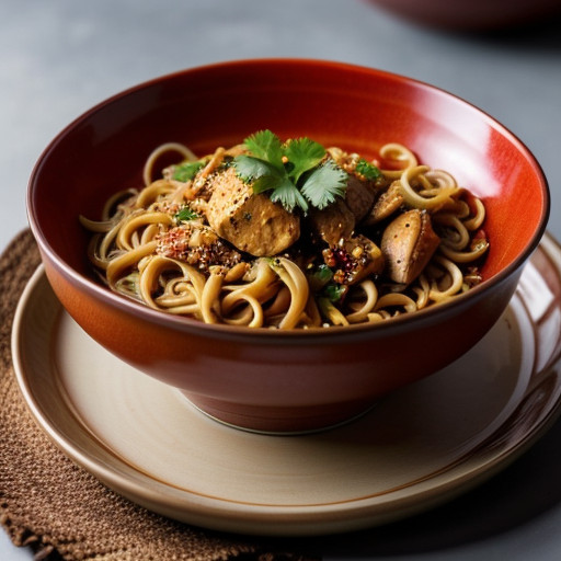 Spicy Chicken or Nutty Noodles. recipe image