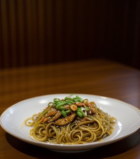 Spicy Cold Noodles With Chicken recipe image