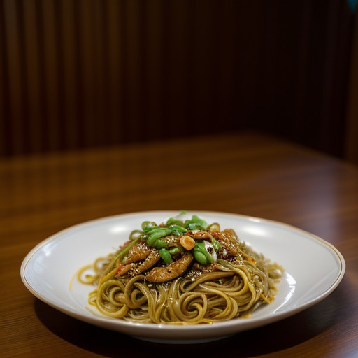 Spicy Cold Noodles With Chicken recipe image