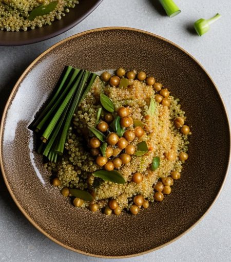 Spicy Couscous With Leeks~ Chickpeas & Pepper recipe image