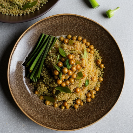 Spicy Couscous With Leeks~ Chickpeas & Pepper recipe image