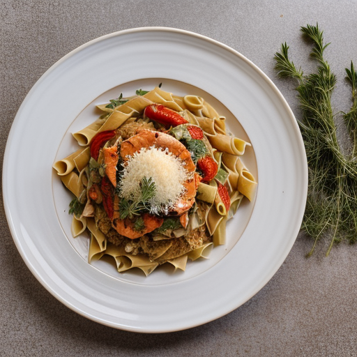 Spicy Crab Over Pasta recipe image