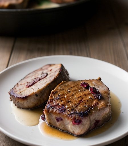 Spicy Cranberry Pork Chops recipe image