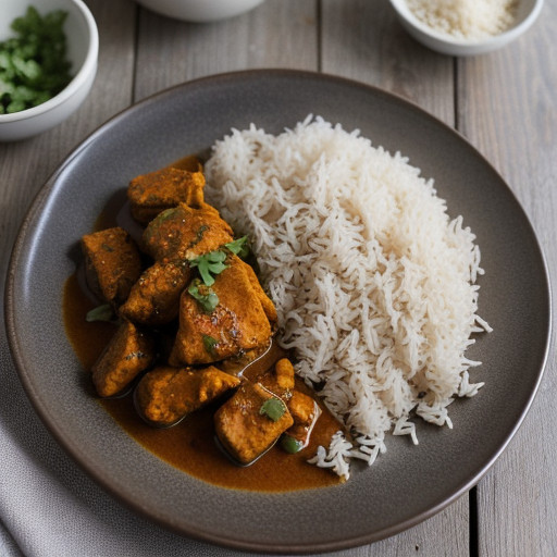 Spicy Curried Chicken With Rice recipe image