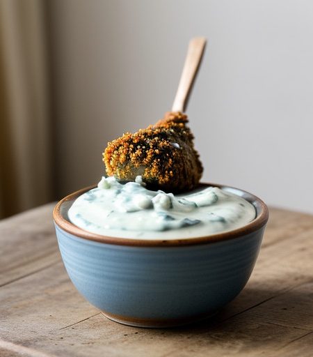 Spicy Drumsticks With Blue Cheese Sauce recipe image