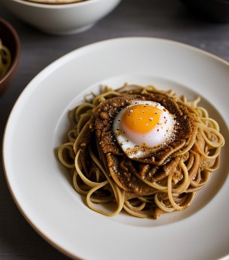 Spicy Egg Noodles (Bamee Haeng recipe image