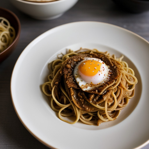 Spicy Egg Noodles (Bamee Haeng recipe image