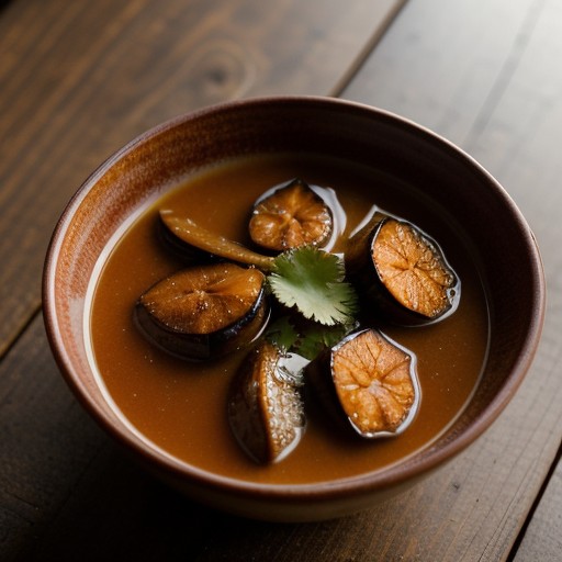 Spicy Eggplant in Ginger-Tamarind Sauce (Masala Vangi recipe image