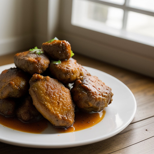 Spicy Fried Chicken Thighs With Papads and Hot Sausage St recipe image